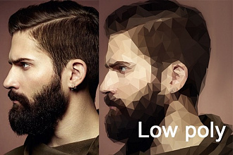 Low Poly или полигональный портрет