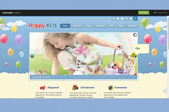Тема Happy Kids для WordPress на русском с обновлениями и плагинами