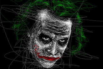 Портрет в стиле Doodle