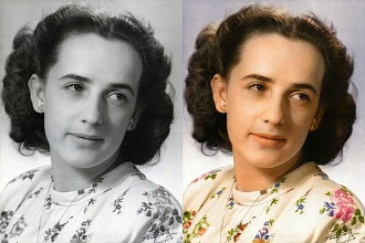 Из черно белой фотографии сделаю цветную также напишу портрет