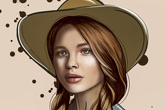 Создам портрет в стиле . Fashion art