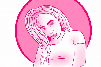 Нарисую портрет в стиле PINK HYPE ART
