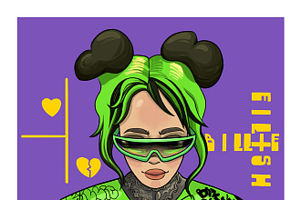 Портрет по фото в стиле Pop Art