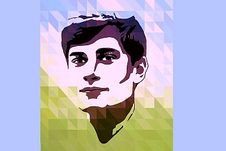 Ваш портрет в стиле low poly, pop-art