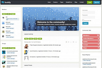 Тема BuddyPress для WordPress на русском с обновлениями