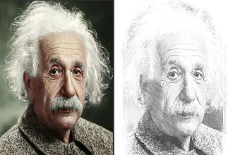 Перерисовка фотографий карандашом