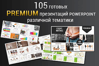 105 готовых Premium презентаций Powerpoint 2019 года