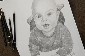 Портрет по фото карандашом