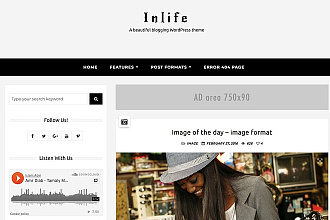 Тема InLife - Simple and Flexible WordPress Blog