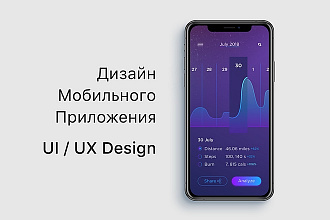 UI UX Дизайн мобильного приложения iOS и Android 1 экран