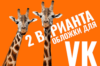 Создам 2 варианта обложки для группы ВКонтакте