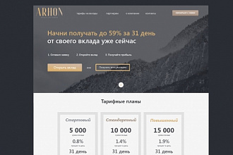Сделаю уникальный дизайн лэндинга с текстом
