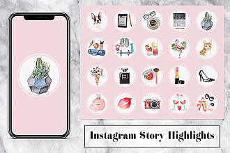 Иконки для актуальных историй hilights в Instagram