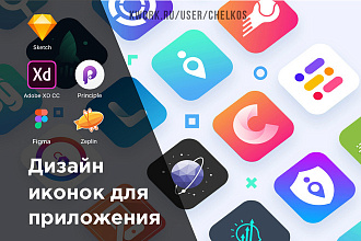 Дизайн иконки мобильного приложения в Google Play и App Store