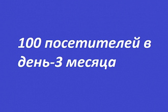 100 посетителей на ваш сайт ежедневно в течение 3 месяцев