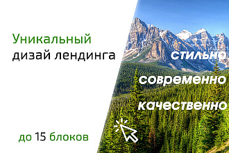 Разработаю красивый, уникальный дизайн сайта, landing page