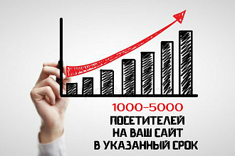 1000-5000 посетителей на ваш сайт в указанный срок