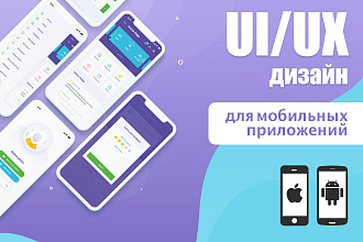 UX UI дизайн мобильного приложения под iOS и Android