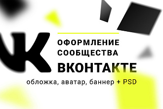 Оформление группы ВКонтакте. Обложка, аватар, баннер + исходник