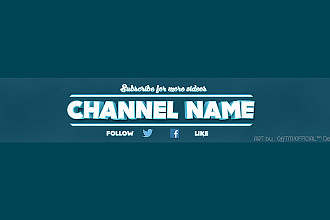Сделаю шапку для канала YouTube