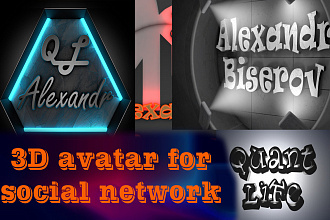 Создам 3D аватарку для соц. сети VK, Instagram, Youtub и других