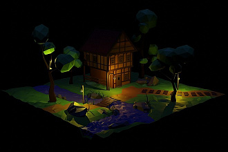 Создание low-poly модели для игр