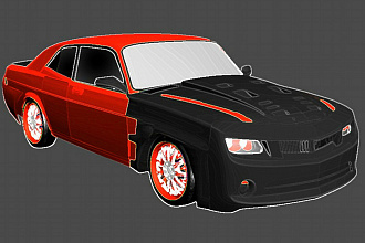 Создам 3D Low poly модель авто