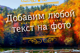 Напишу текст на любое фото