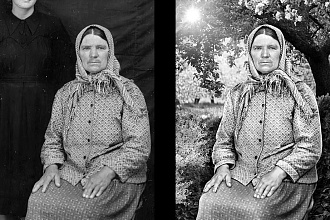 Фотомонтаж для портрета на памятник