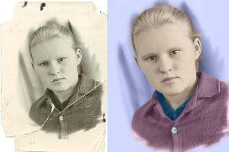 Реставрация фотографий из черно-белого в цветное