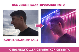 Удаление, изменение фона, обработка изображений