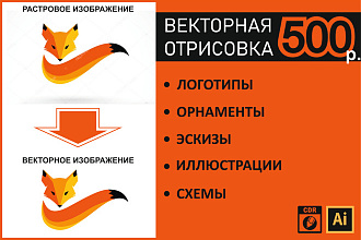 Векторная отрисовка от простого к сложному. Логотипы, узоры, орнаменты