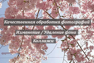 Качественная обработка фотографий, Изменение - Удаление фона, Коллажи