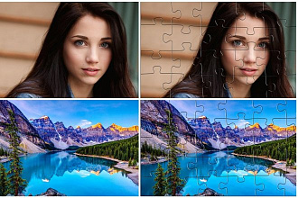Эффект пазла с фотографии. Обработка фотографии. 100+шт