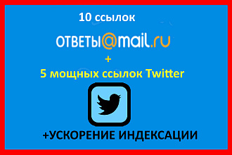 Крауд ссылки. Сервис ответы. mail.ru+ 5 мощных ссылок Twitter