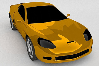 3D модель транспорта в LowPoly стиле