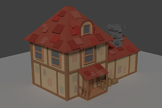 Low-poly модель окружения
