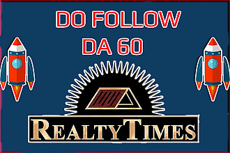RealtyTimes.Com Do Follow ссылка. DA 60. Недвижимость