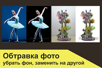 Обтравка фото. Убрать фон, заменить на другой