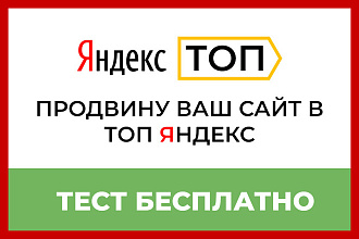 Продвину В ТОП 5-10 Яндекса ПАЧКУ запросов 2021 - бесплатный ТЕСТ