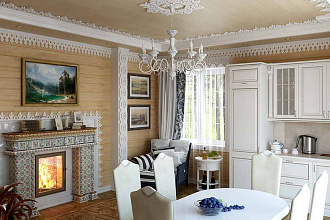 Дизайн интерьера деревянного дома в русском стиле