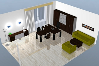 Сделаю 3D планировку комнаты либо квартиры