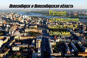 Ручное размещение 5 ссылок на форумах Новосибирска или области
