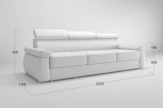 3D визуализация дивана с размерами