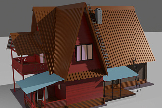 Выполню 3D визуализацию экстерьера загородного дома