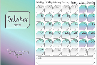 Сделаю красивый дизайн планера, ежедневника, календаря