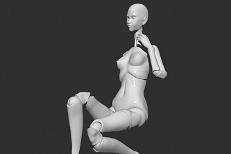 Создам 3d модель шарнирной куклы под печать на 3d принтере