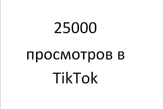 25000 просмотров TikTok