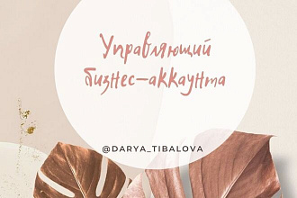 Управляющий бизнес - аккаунта