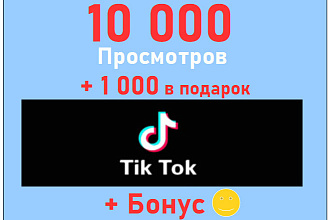 10 000 просмотров видео Tik-Tok + супер бонус